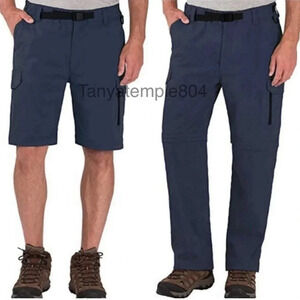 BC Clothing Men's Convertible Stretch Cargo Hiking Pants Shorts Zip Pockets